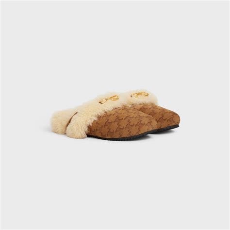 celine fur slide|celine fur slippers.